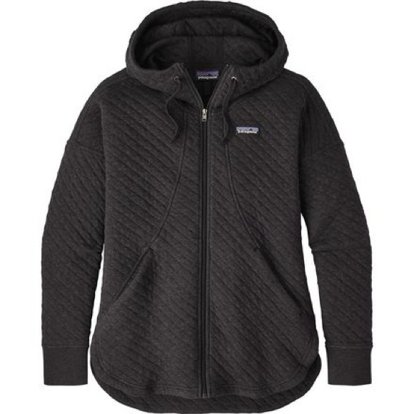 Patagonia Jackets & Blazers - Patagonia Organic Cotton Quilt Full-Zip Hoodie Women's Black XS